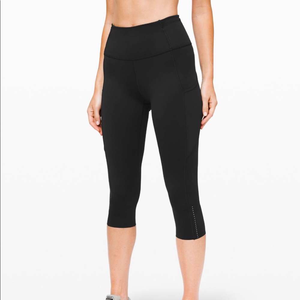 Lululemon fast and free crop II 19” nulux black